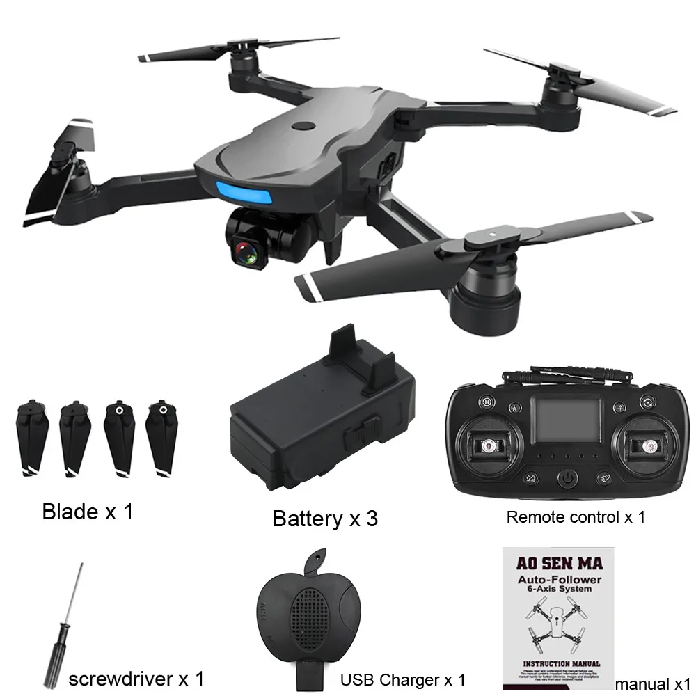 B CG033 Бесщеточный 2,4 GFPV системы Quadcopter с 1080 P HD Wi Fi Gimbal камера или без Вертолет камеры складной Дрон GPS Дрон подарок для детей - Цвет: B