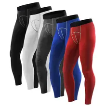 Мужской компрессионный базовый слой под кожу тепловые тренировочные брюки быстросохнущие спортивные брюки размер s-xxl