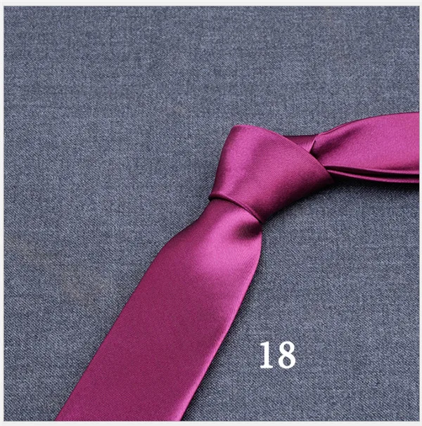 Новое поступление, 8 см, однотонные деловые галстуки ручной работы, роскошные гладкие атласные мужские галстуки, однотонные официальные темно-синие розовые свадебные галстуки - Цвет: 18