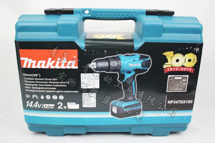 Японская Аккумуляторная дрель Makita DF347DWE Ударная дрель HP347DWE 14,4 В литиевая дрель электрическая отвертка