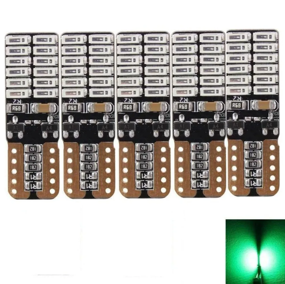 

MZ T10 LED 8W 24-4014 SMD W5W 168 194 Car Atmosphere / License Plate Light Green