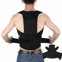Aofit男性女性姿勢コレクターベルト強化バックサポート調節可能なダブル包帯ストラップ締結テープs-xxl AFT-B003