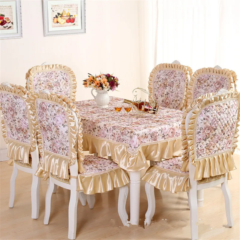 1PCS New Simulation European Classical Quilted Tablecloths Dining Chair