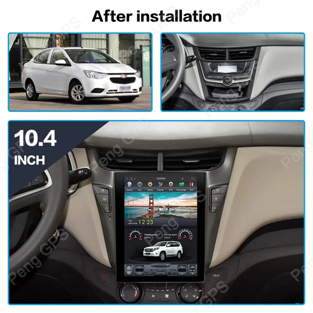 Clearance Tesla Style 10.2" Android 7.1 Car GPS Navigation DVD Player for Chevrolet Sail 2015 2016 2017 2018 2019 IPS SCreen 2 Din 1080P 4