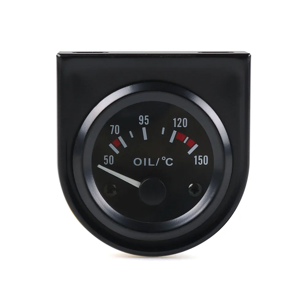 2 дюйма 52 мм черный измеритель напряжения воды термометр датчик температуры масла датчик уровня топлива Масляный измеритель AMP тройной измеритель Калибр комплект - Цвет: Oil temp gauge