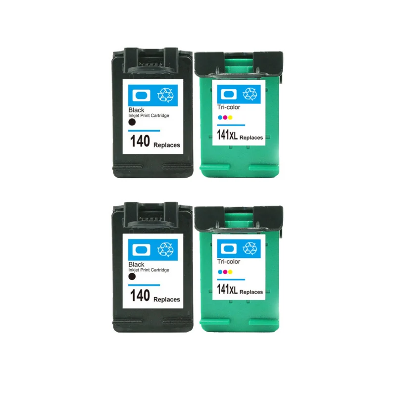 4 pcs For HP 140 141 Ink Cartridge For HP140 141 xl Photosmart C4483 C4583 C4283
