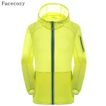 Facecozy для влюбленных, летняя куртка для женщин, быстросохнущая, с капюшоном, прозрачная, для рыбалки, пальто, анти-УФ, куртки для кемпинга