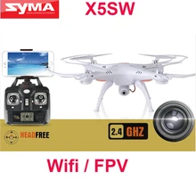 SYMA X5SW WI-FI RC квадролет с дистанционным управлением с видом от первого лица Квадрокоптер с HD Камера 2,4G 6-Axis в реальном времени игрушечные Квадрокоптеры