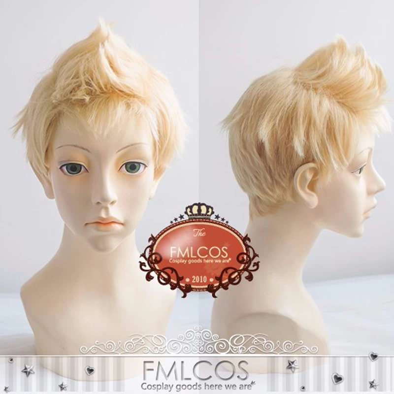 Парик для косплея Game Persona 5 Ryuji Sakamoto мужские модные короткие парики блонд + шапочка