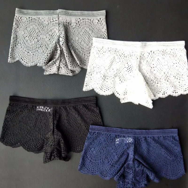 

Women Sexy Lace Crochet Cotton Transparent Underwear Ladies Solid Panties Hollow Out Briefs Seamless Black White Panty Oversized