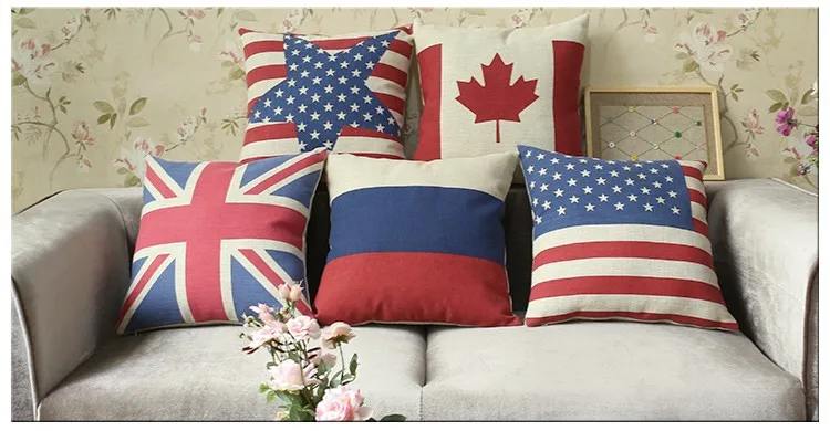 Высокое качество белья Италия/Америка/Франция/Австралия британский флаг подушки/Подушка(не включая заполнение