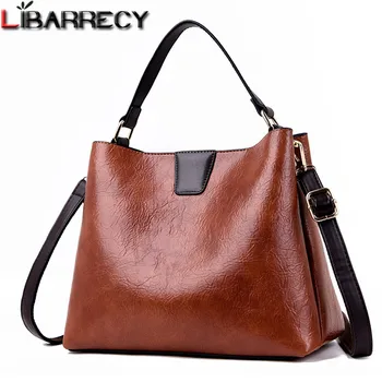 

England Classic Leather Bucket Bags Luxury Handbags Women Bags Designer Female Vintage Crossbody Shoulder Bag Ladies Casual Tote
