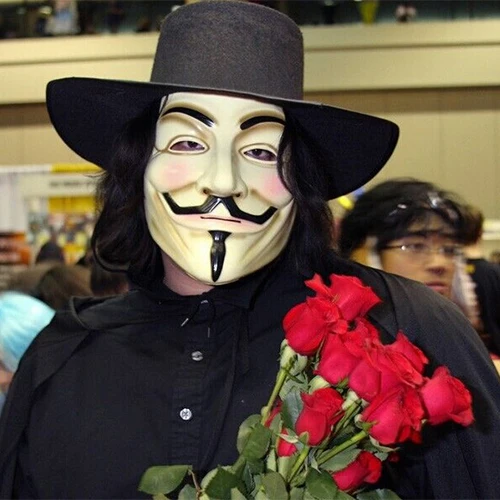 1 шт. вечерние маски V for Vendetta анонимные маска Гай Фокс нарядное платье аксессуар