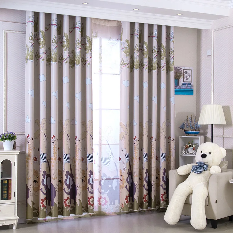 Cartoon Curtains for Living Dining Room Bedroom Children's Full Shade