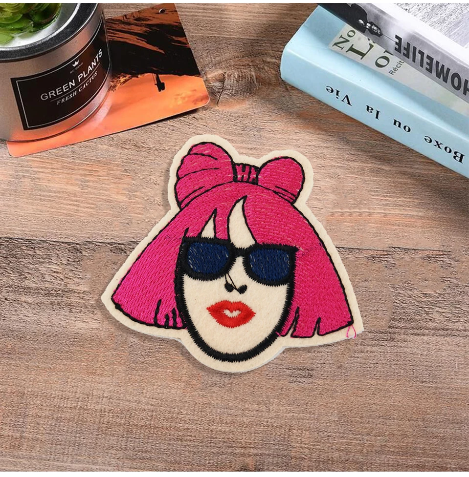3D Applique Flower Embroidery Patches For Clothing Iron On Badges For Clothes Cute Cat Popcorn Heart Love Girl Patch (10)