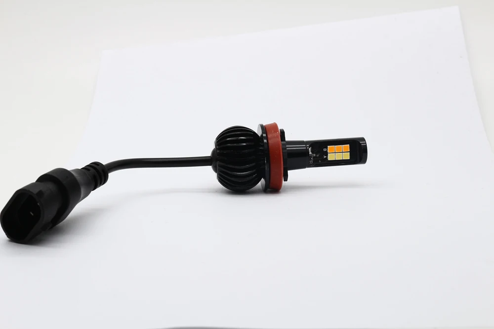 Dual Color Change Headlight H7 H4 LED Fog Light Bulb 6000k White 3000K Yellow H1 H3 H8 H11 9005 9006 880 12V 20W LED Headlights (15)