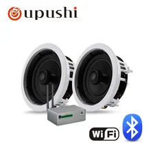 In wall surround speakers 6.5 inch ceiling speakers system coaxial wifi speaker with mini wifi amplifier wifi box for home music