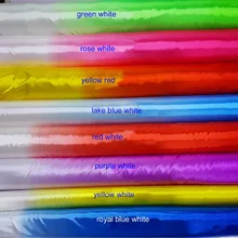 Продано метром имитировать шелк материал Градиент полиэстер Атлас шармез ткани оттенок цвета