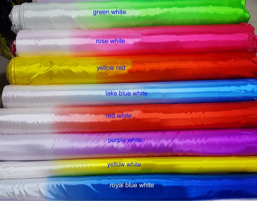

Sold By Meter Imitate Silk Material Gradient Polyester Satin Charmeuse Fabrics Shade Color