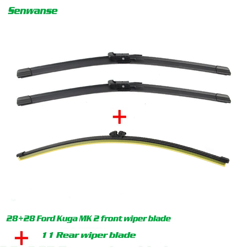 

Senwanse Front and rear Wiper Blades For Ford Kuga MK 2 2012 - 2017 Windshield Windscreen wiper 28"+28"+11"