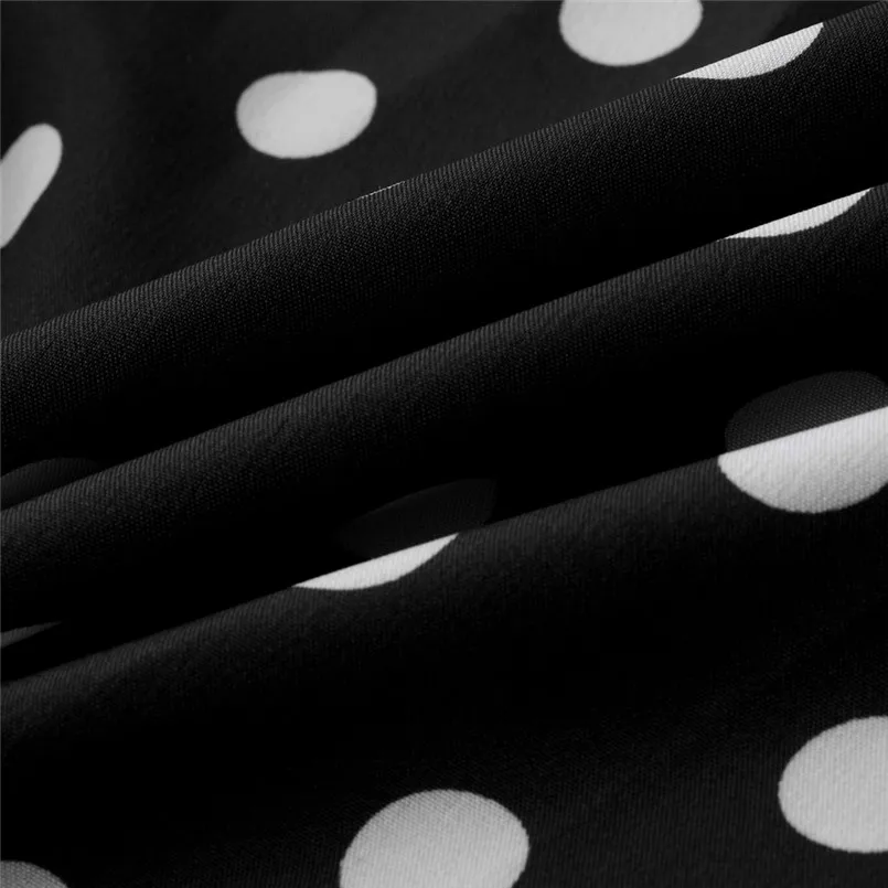  New Women Summer Vintage O-Neck Short Sleeve Beach Polka Dot Bandage Long Maxi Dress Sexy Elegant Lady Holiday New Dress #4R08 (40)