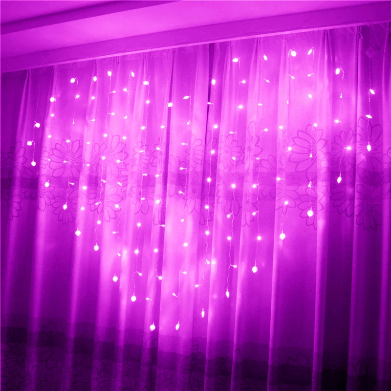 

LED Window Curtain String Lights 8 Modes Twinkle Icicle Lights for Wedding Party and Bedroom Decoration