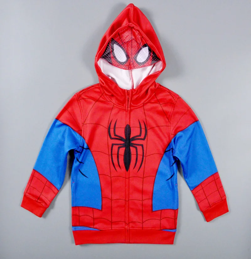 

Autumn Spiderman Kids Hoodies Boys Open Body Sweatshirt Red Long-Sleeved Pullover T-Shirt Children's Hoody Clothes ropa de ninos