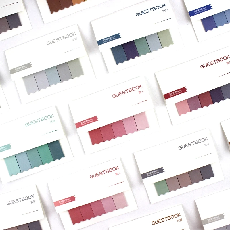 

DIY Cute Creative Brief Faded Color of 4 Seasons Self-Adhesive Memo Pad Sticky Notes Post It Bookmark School Office Supply