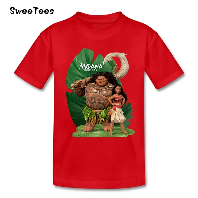 Moana T Shirt Baby Cotton Short Sleeve Crew Neck Tshirt Children Tee