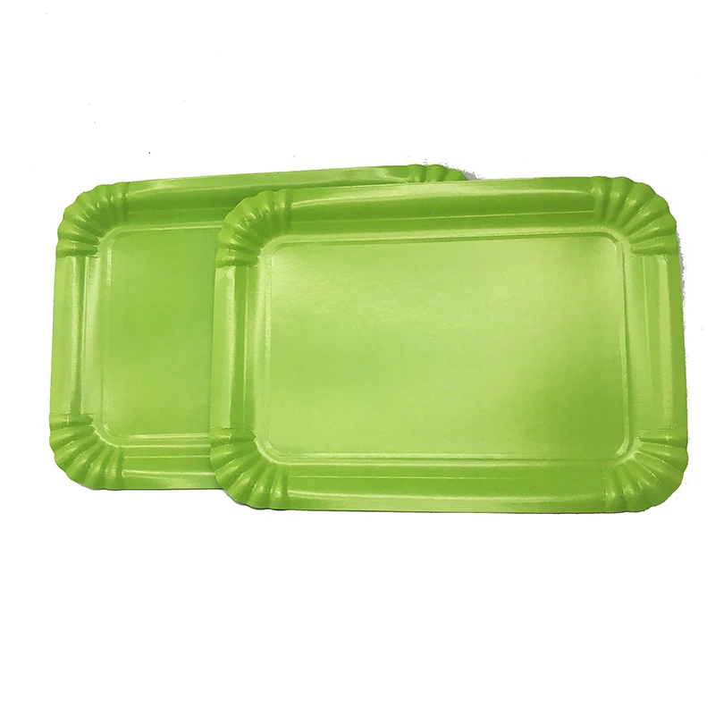 10pcs/lot pure color rectangular plates wedding birthday party