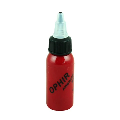 OPHIR 12 цветов чернила для аэрографа для дизайна ногтей 30 мл/бутылка для рисования ногтей пигментные чернила яркие цвета аэрография инструменты для ногтей_ ta100 - Цвет: CRIMSON