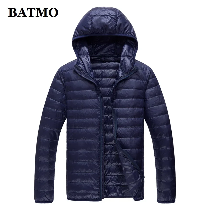 BATMO Новинка осени 2019 высокое качество 80% белый утиный пух Мужская тонкая синяя