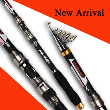 

HOT! MAMBA Fishing Rod Telescopic spinning rods 2.1m/2.4m/2.7m/3.0m/3.6m Superhard Spinning Fishing Rod