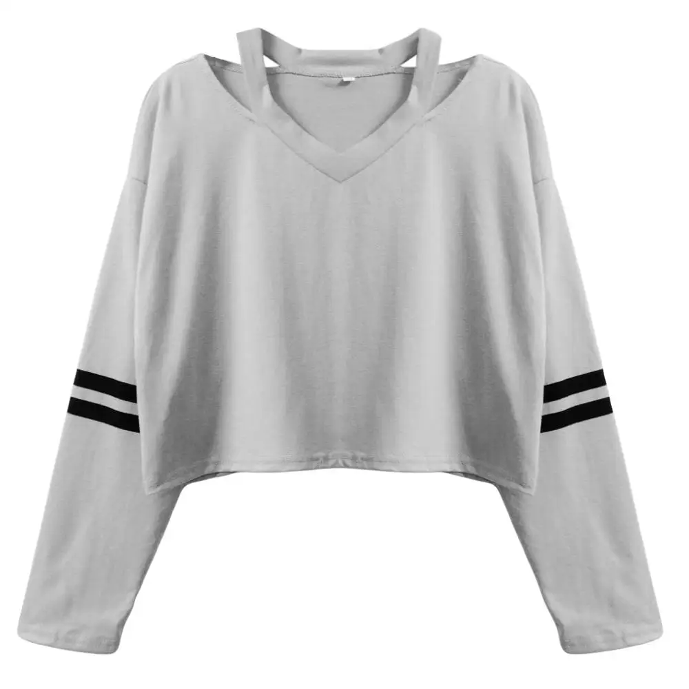 Women Teen Girls Pineapple Printed Shirt Autumn Long Sleeve Tops Fashion Cutout Neck Crop Tops