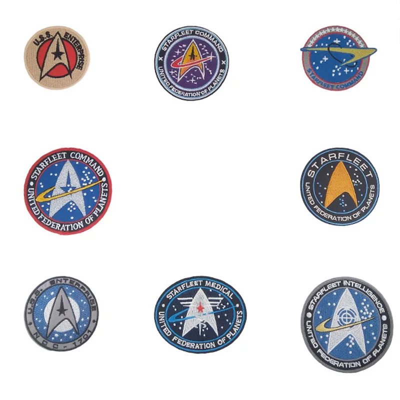 

Star Trek Beyond Movie TV Show Series Costume Embroidered iron on patch halloween costume logo Tshirt TRANSFER MOTIF APPLIQUE