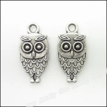 

140pcs Vintage Charms Owl Pendant Tibetan silver Zinc Alloy Fit Bracelet Necklace DIY Metal Jewelry Findings