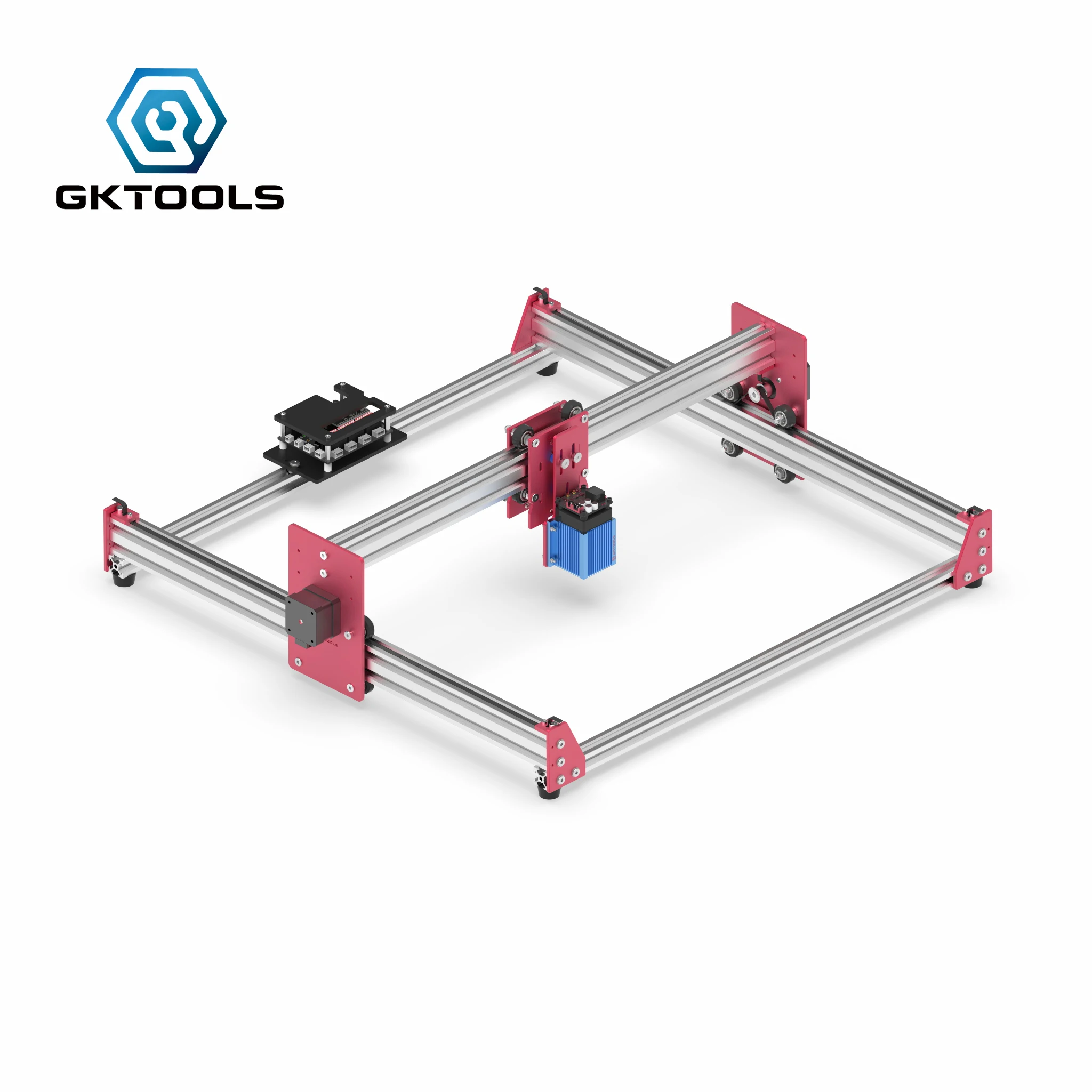 GKTOOLS 45*45 см все металлические DIY хобби мини ЧПУ 7500 МВт дерево лазерный гравер резак