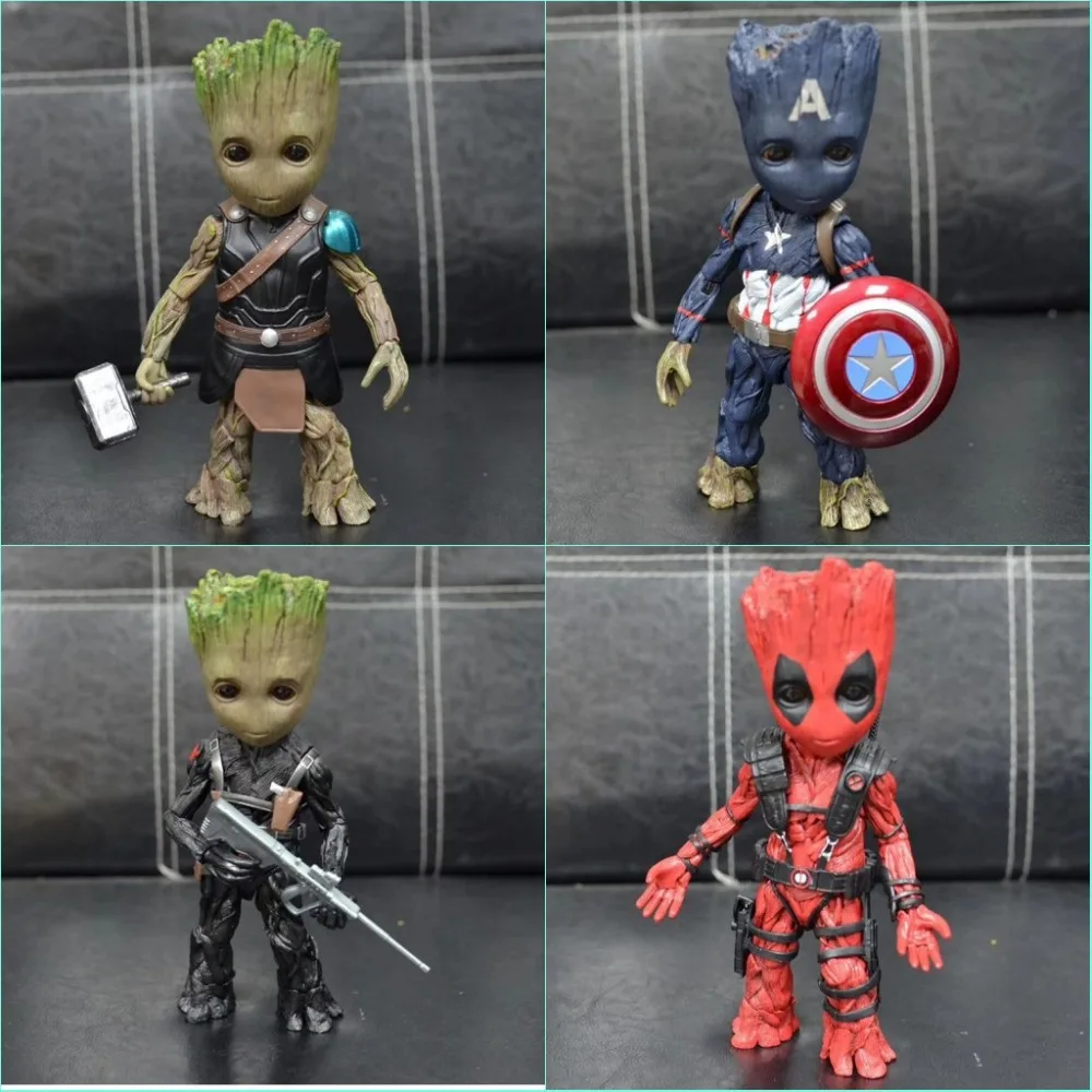 

The Avengers4 Guardians of the Galaxy Tree Man groot cosplay Deadpool wolverine logan Action Figure Doll Collectible toy Gifts