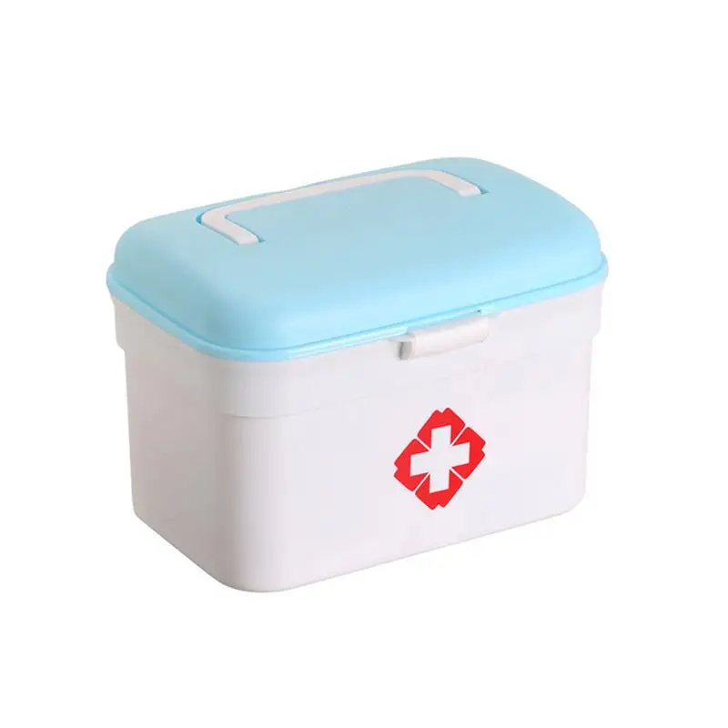 

Family Extra Large Medicine Box Double Medical Emergency Medicine Storage Box Drug Sorting Box