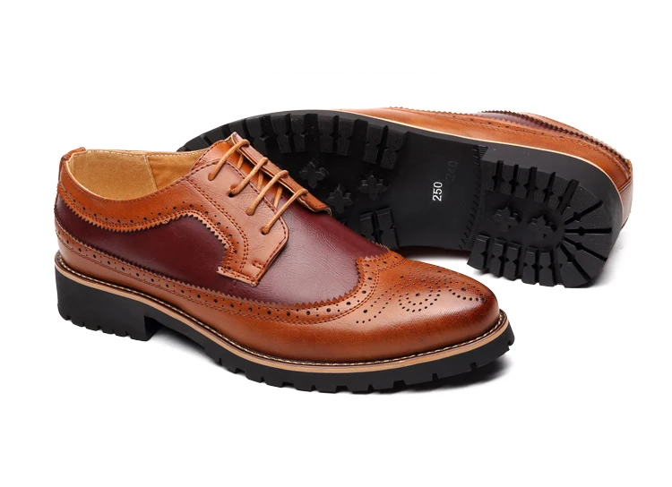 Г., туфли-оксфорды мужские туфли-броги обувь из воловьей кожи на шнуровке, деловая Свадебная модельная обувь мужская официальная обувь