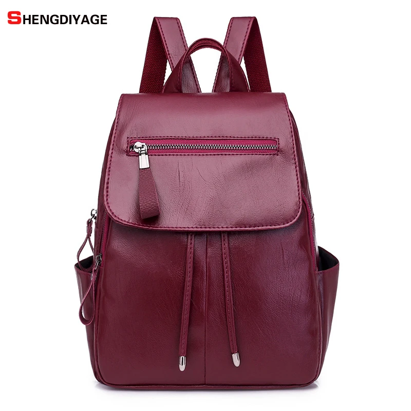

Women Backpacks Leather Female Travel Shoulder Bag Backpack High Quality Women Bag College Wind School Bag Backpack Girl Mochila