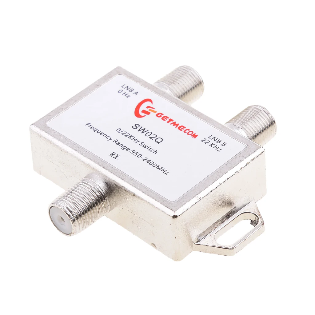 2x1 Diseqc Multi Switch 2 Satellites In 1 Output Waterproof 22KHZ