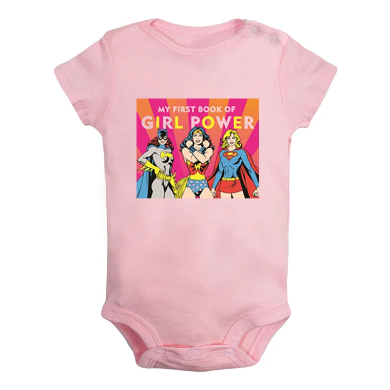 Animation Girl Power Wonder Woman Bat women Super women Newborn Baby Girl Boys Clothes Short Sleeve Romper Jumpsuit Outfits - Цвет: ieBodysuits1195P