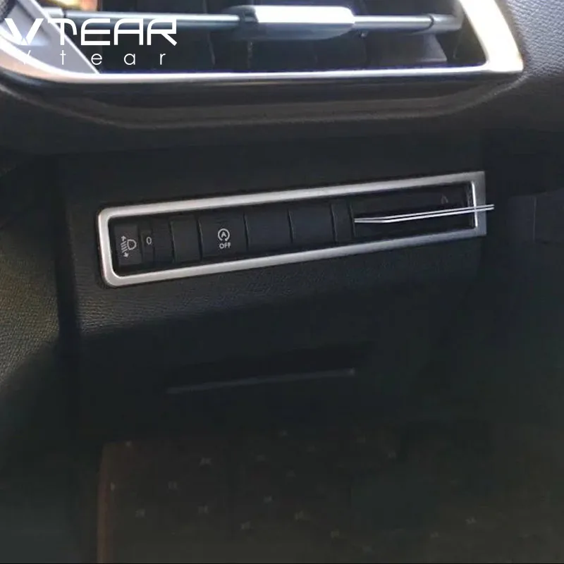 Vtear для peugeot пежо 3008 GT 5008 аксессуары интерьера фар Кнопка регулировки рамка ABS
