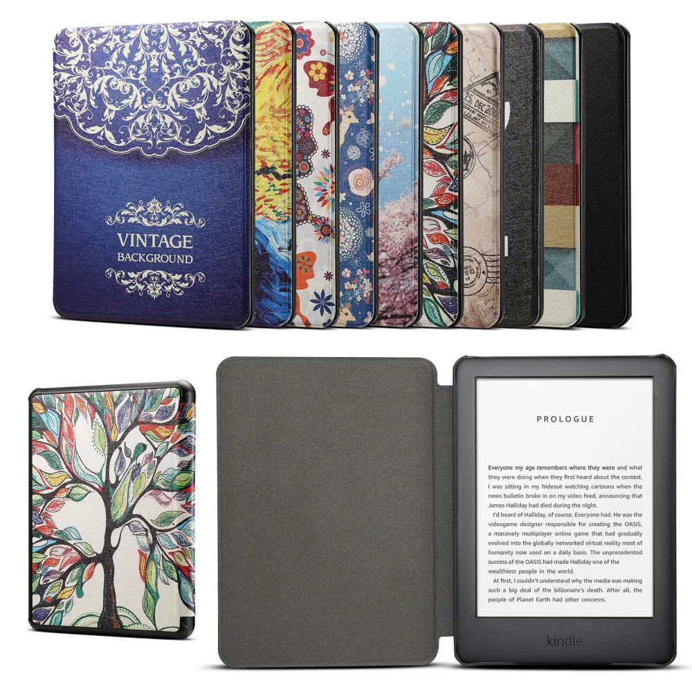 

Magnetic Smart Case For Amazon All-new Kindle 658 10th Genetation 2019 TPU Leather Cover For New Kindle 658 10th 6" +Film +Pen