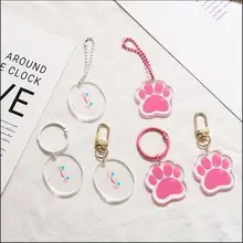Fortune Neko Kitten Cat Lucky cat-paw Acrylic Pendant Keyrings Keychain Charm Bag Pendant Gift J06