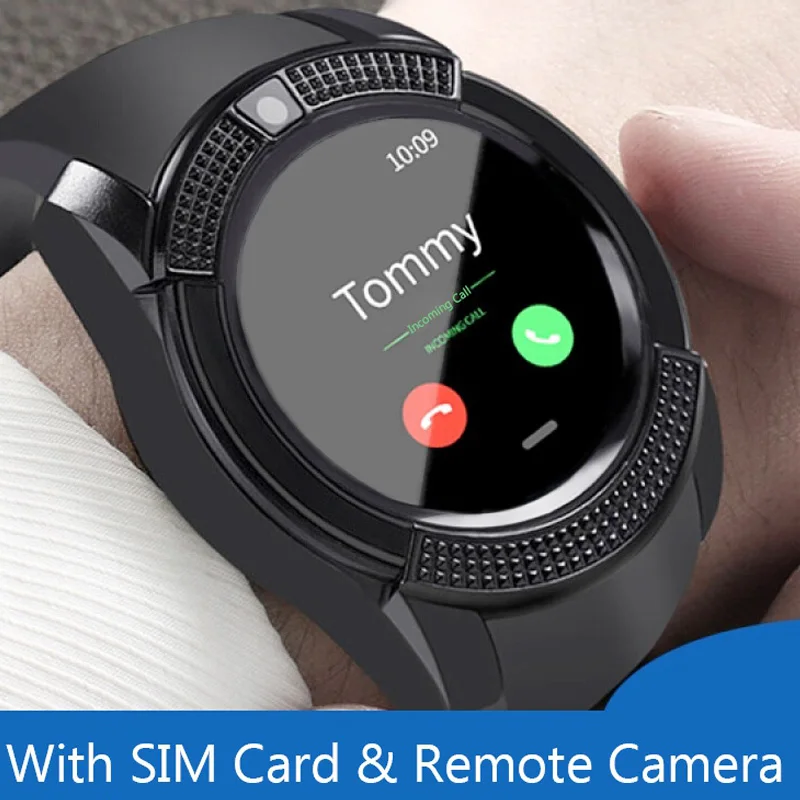 V8 SmartWatch Men Women V8 Bluetooth Wristband Smart Watch With Touch Screen HD Camera/SIM Card Passmoter For Apple Android