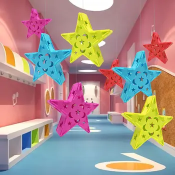 

New DIY Wall Hanging Set DIY Felt Material Cloth Star Hydrangea Style Handmade Cloth Clock Home Hanging Decoration