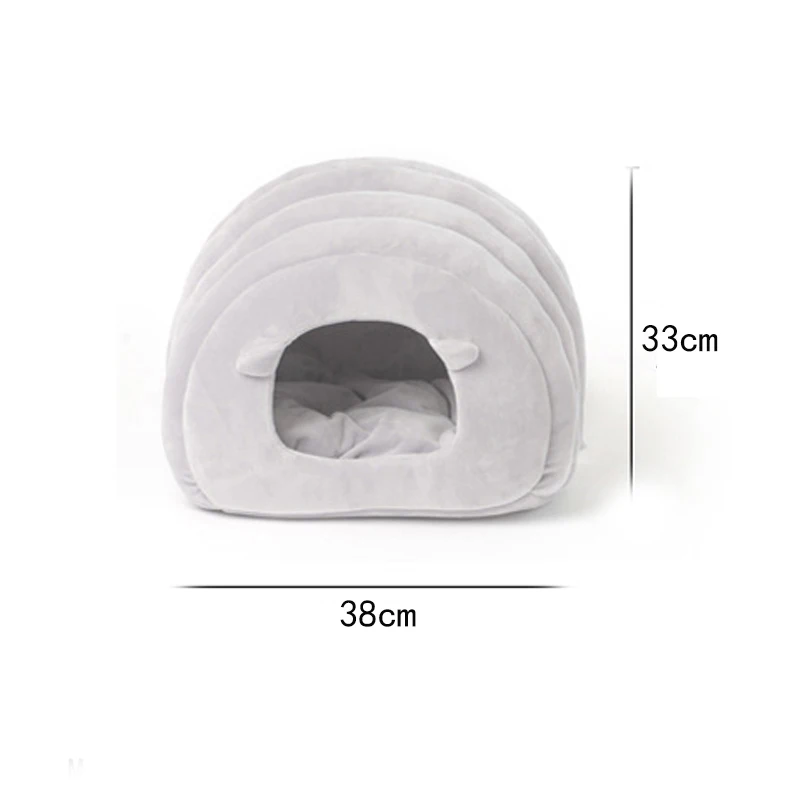 

New Warm Cat Cave House Foldable Puppy Kitten Sleeping Bag Comfortable Soft Small Dog Kennel Bed Winter Pet Nest Cushion