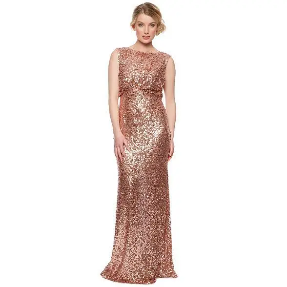 

free shipping long paillette robe de soiree 2014 new fashion vestido de festa imported party gown evening dress Formal dresses